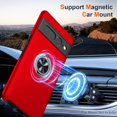 thumbnail image 4 of KOMI for Google Pixel 7 Pro Case, Slim Fit Case for Pixel 7 Pro with Ring Holder Kickstand,[Military Grade Drop Tested] Dual Layer Shockproof Protective Phone Case for Pixel 7 Pro 6.7", Red, 4 of 5