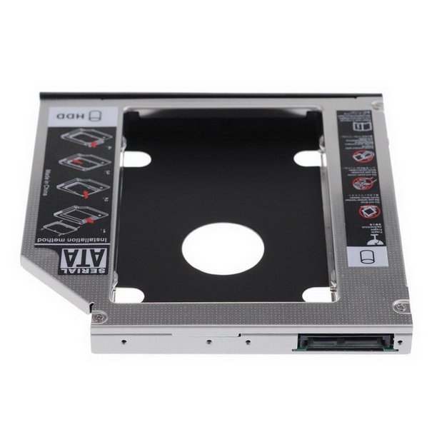 axGear Optical Bay 2nd SATA HDD Hard Drive Caddy for Laptop, 9.5mm
