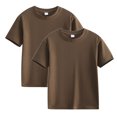 thumbnail image 2 of Plebaso Lot de 2 T-Shirts pour Enfants en Coton à Manches Courtes T-Shirts Basiques Décontractés à Col Rond T-Shirts Unis pour Garçons Filles, 2 of 6