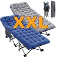 thumbnail image 1 of Slsy 2 Pack Oversized XXL Folding Bed Cot with 3.3 Inch 2 Sided Mattress, 32" Wide 900lb Loading Double-Layer 1200D Folding Camping Cots with Carry Bag, Portable Sleeping Cot Guest Bed, 1 of 14