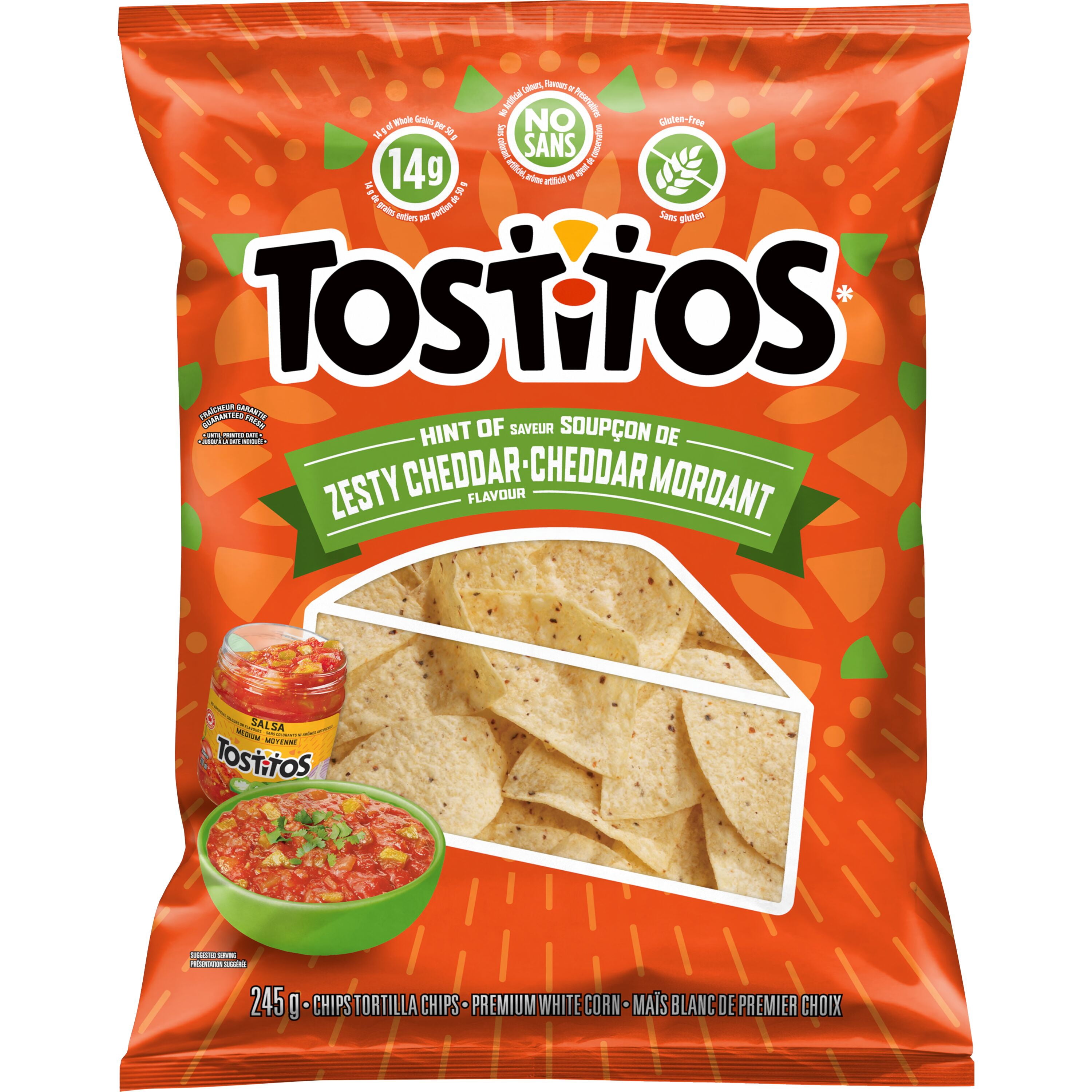 Tostitos Hint of Zesty Cheddar Restaurant Style Tortilla Chips