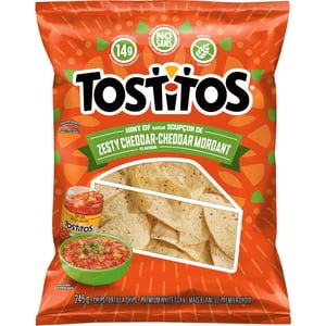 Tostitos Hint of Zesty Cheddar Restaurant Style Tortilla Chips