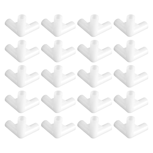 Miangastore 25pcs Tent Pole Connector Plastic Three-Way Adapter For Tent Support Easy Installation Pipe Fittings For Camping And Canopy Supplies