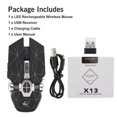 thumbnail image 3 of TSV Souris de Jeu Sans Fil Rechargeable pour Ordinateur PC USB 2,4 GHz, Souris Optique Rétroéclairée RVB Arc-en-Ciel avec 3 DPI Réglables, 7 Boutons, Souris Ergonomique pour PC Portable Mac Gamer Officer, 3 of 10