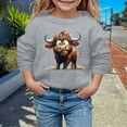 thumbnail image 2 of Chandail à Capuchon pour Grands Garçons, Couverture Portable pour Enfants, Chandail à Capuchon pour Filles, Automne et Hiver, Mignon Imprimé Vache, Col Rond, Manches Longues, Chandail Décontracté Sans Capuchon, 2 of 4