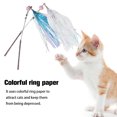 thumbnail image 4 of QualitChoice Chat Teaser Bâton Léger Portable Chats Jouet Réutilisable Shinny Exercice Exquis Imperméables Animaux Bâtons Interactifs Rose 1 Pc, 4 of 6