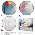 thumbnail image 3 of Designart Collages Abstraits Art Mural, Euphonie Textile I, Collages Abstraits Grande Décoration Murale, Toile Moderne Turquoise Art Mural, 44x34 Pouces, 3 of 5