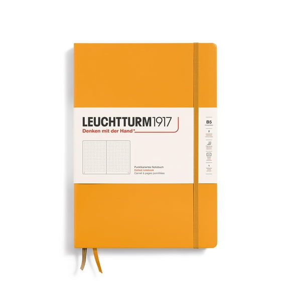 LEUCHTTURM1917 - Notebook Hardcover Composition B5-219 Numbered Pages for Writing and Journaling (Rising Sun Dotted)