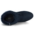 thumbnail image 4 of Unique Bargains Bottines à Talon Bloc en Fausse Fourrure à Bout Rond pour Femmes, 4 of 7