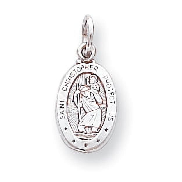 Médaille en Or Blanc 10K St. Christophe
