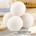 thumbnail image 2 of Wool Balls Dryer Balls-6Pcs 6cm Natural Wool Dryer Balls Water Absorption Eliminates Static Laundry Drying Replacement, 2 of 8