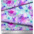 thumbnail image 2 of Soimoi Poly Georgette Fabric Flower Watercolor Printed Fabric 1 Yard 42 Inch Wide, 2 of 3