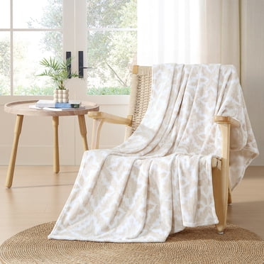 C&C California Oversized Plush Throw, Luxuriously Soft, Wrinkle Resistant, Easy Care – 60" x 70" KALI OAT