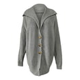 thumbnail image 4 of KIHOUT Womens Long Cardigans Long Sleeve Oversized Cable Knitted Open Front Chunky Hooded Outerwear Sweater Coat, 4 of 5