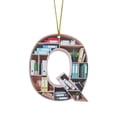 thumbnail image 1 of Book Lovers Heart Shaped Bookshelf Pendant Acrylic Ornament Lamp 38mm, 1 of 7