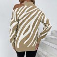 thumbnail image 4 of Tralilbee Women's Striped Mock Neckline Sweater, 4 of 5