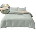 thumbnail image 1 of Dvruxg 4-Piece Washed Polyester Bedding Set – Soft, Breathable & Fade-Resistant | Includes Duvet Cover, Fitted Sheet & 2 Pillowcases | Multicolor, Double-Sided Design (Twin/Full Sizes), 1 of 5