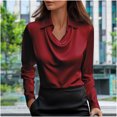 thumbnail image 1 of RKSTN Hauts pour Enseignantes Haut/chemise à Manches Longues à Col Rond Uni pour Femmes, Tenue d'École pour Enseignantes, 1 of 7