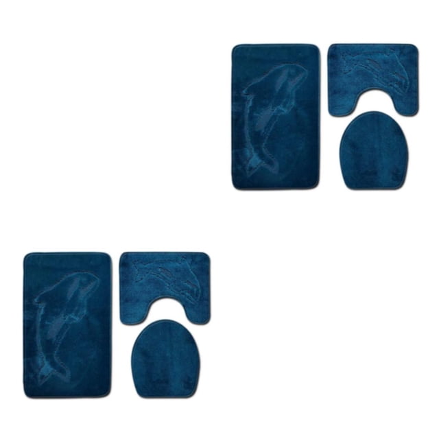 kurtrusly 3pcs Polyester Absorbent Bath Mat For Bathtub And Shower Easy To Install Durable Anti-slip PJ210611-B008 2Set