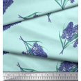 thumbnail image 3 of Soimoi Modal Satin Fabric Lavender Flower Printed Fabric 1 Yard 42 Inch Wide, 3 of 3