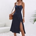 thumbnail image 4 of Aqestyerly Robe Fendue Sans Manches pour Femme, Décontractée, Col Rond, Imprimé, Camisole, Aguichant, Été, Mode, Mode Urbaine, Robe pour Vacances, Plage HWRETIE, 4 of 7
