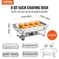 thumbnail image 2 of VEVOR Ensemble de Buffet pour Réchaud, 8 qt, Lot de 6, Réchaud en Acier Inoxydable avec 6 Poêles Pleine Grandeur, Chauffe-Restaurant Rectangulaire avec Couvercle, Plateau à Eau, Support Pliant, Porte-Carburant, Plateau, Cuillère, Pince, au Moins 8 Personnes Eac, 2 of 9