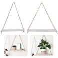 thumbnail image 4 of Herwey 2pcs Wooden Wall Storage Rack Sling Rope Hanging Plant Flower Pot Shelves Home Decorations,Wall Hanging Shelf,Home Decoration, 4 of 8
