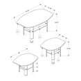 thumbnail image 4 of Monarch Specialties Table Set, 3pcs Set, Coffee, End, Side, Accent, Living Room, Laminate, Grey, Transitional, 4 of 4