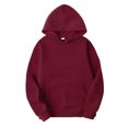 thumbnail image 1 of Sweat à Capuche Décontracté à Manches Longues pour Hommes, Bordeaux 4TG, 1 of 2