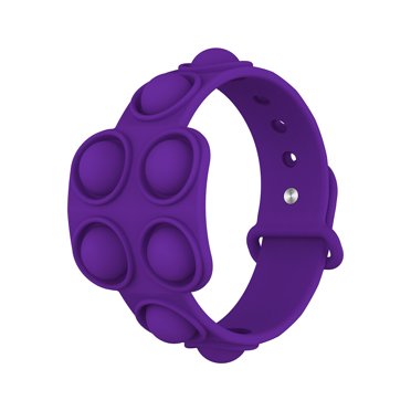 Bracelet à Bulles Fidget Bracelet Ajustable en Silicone Anti-Stress, Violet