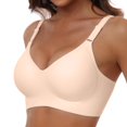 thumbnail image 2 of Wireless Push Up Full Coverage Bra for Women - Seamless Soft Support in Regular and Plus Size, 2 of 4