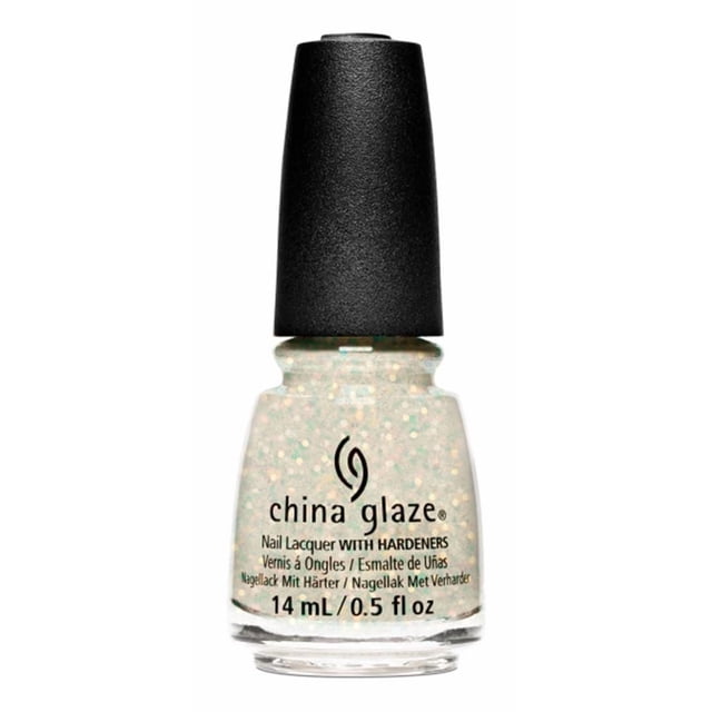 China Glaze Make a Spectacle Vernis à Ongles 0,5 oz avec Durcisseurs dans une Bouteille en Verre Transparent de 14 ml (0,5 fl oz), avec un Poli Pailleté iridescent et un Bouchon Noir Texturé, Idéal pour Ajouter de l'Éclat aux Manucures et aux Pédicures.
