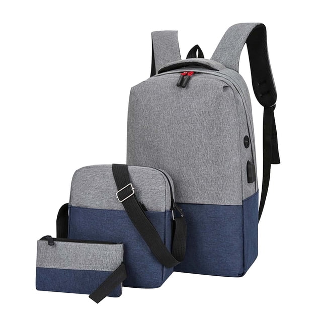 Meitianfacai Casual Backpack Three Piece Set, Large Capacity Student Backpack, Suitable For School And Outdoor Travel, Computer Bag For Men And Women With Large Capacity