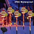 thumbnail image 1 of 5-Pack Solar Powered Christmas Lights LED Waterproof Outdoor Holiday Decorations | Warm White Reindeer Santa Snowflake Tree Shapes | Easy Install Patio Garden Yard Lighting, 1 of 6