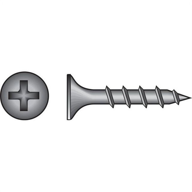 Drywall Screws, Phillips Bugle Head, Coarse Thread, Hardened Steel, #8 x 3 In., 100-Pk. - 42424