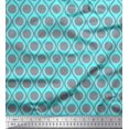 thumbnail image 1 of Soimoi Poly Crepe Fabric Dot & Ogee Damask Decor Fabric Printed Yard 52 Inch Wide, 1 of 3