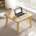 thumbnail image 1 of Essentiels pour la Maison Table Carrée en Bois Table de Balcon Petite Table à Thé Table de Chambre Concise Table Basse Mini Table Basse au Sol Maison, 1 of 6