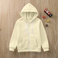 thumbnail image 3 of PMVFHDE Chandail à Manches Longues pour Filles, Col Rond Décontracté, Côtelé, Coupe Ample, Beige, 4-5 Ans, 3 of 5