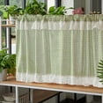 thumbnail image 4 of CQCYD Checkered Curtain Partition Valance, Cottage Layout Window Valance, Polyester Rod Pocket Valance for Kitchen Living Room, Decorative Curtain for Doorway Bedroom, Privacy Curtain for Home, 4 of 6