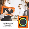 thumbnail image 2 of XYX For iPad Air 5th/4th Generation 10.9 inch 2022/2020 Case, 360 Rotating Shockproof Cover with Stand, Screen Protector, Shoulder Strap, Orange, 2 of 7