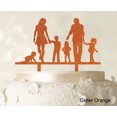 thumbnail image 1 of Personalized Family Cake Topper Custom Silhouette Wedding Cake Topper Cake Decorations Option Available 6-7 Inches Wide, 1 of 1