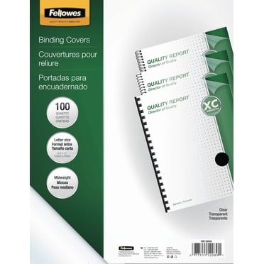 Transparent PVC Covers - Letter, 100 pack