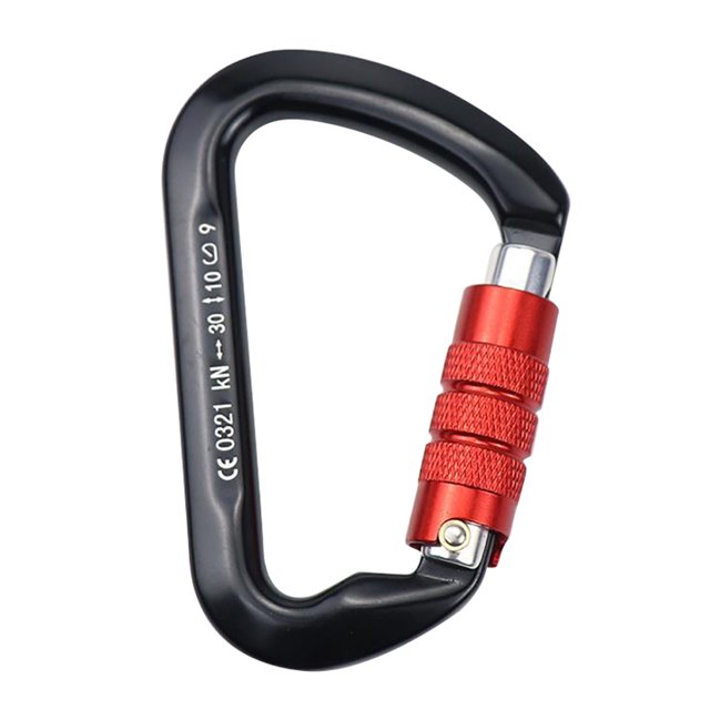EGNMCR Aviation Aluminum Carabiner D Shape Buckle Pack 30KN Keychain Automatic Hanging buckle