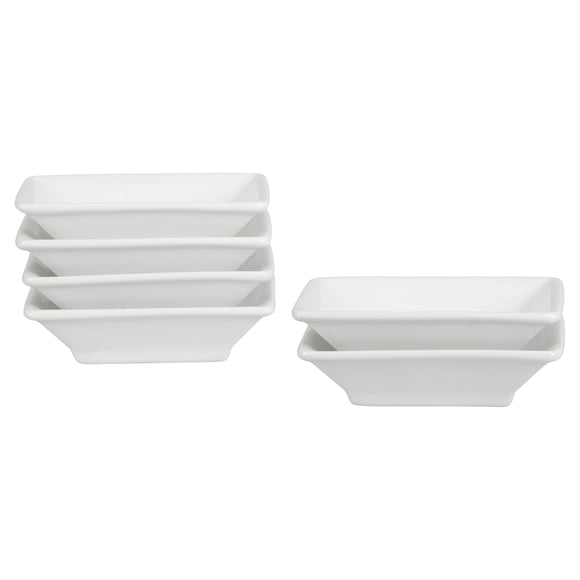 BIA Cordon Bleu Plat Rectangulaire Asiatique de 1 Once pour Sauce Soya, Ensemble de 6, Blanc (905434S6SIOC)