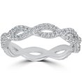 thumbnail image 1 of 3/8 cttw Diamond Infinity Eternity Wedding Ring Stackable Band 14k White Gold, 1 of 2