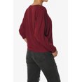 thumbnail image 4 of TheMoogan Women's PLUS Closet-Essential Drapey 3/4 Dolman Sleeve Boat Neck Relaxed Ribbed Top, 4 of 7