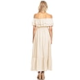 thumbnail image 2 of Women's Boho Peasant Dress Off Shoulder Short Sleeve Ruffle Maxi Dresses, 2 of 5
