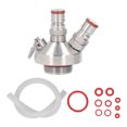 thumbnail image 2 of Stainless Steel Mini Keg Dispenser, Female Threaded Lid 2 Ball Lock O Ring Thread Beer Keg Dispenser  For Party, 2 of 8