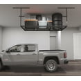 thumbnail image 1 of 3x6ft Overhead Garage Storage Shelves, 22'' to 40" Adjustable Drop-down Ceiling Storage Rack, Heavy Duty Metal Garage Storage Organization System, 450lbs Weight Capacity, Black, 1 of 8