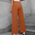 thumbnail image 4 of Timegard Work Pants for Women Casual Office Loose Pants Fall Ruched Straight Leg High Waist Trousers, 4 of 7